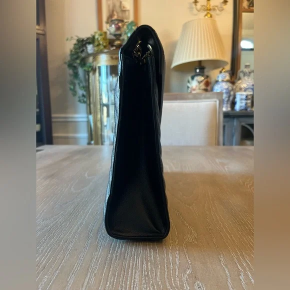 Saint Laurent Black Large Chevron Envelope Crossbody - Picture 5 of 16